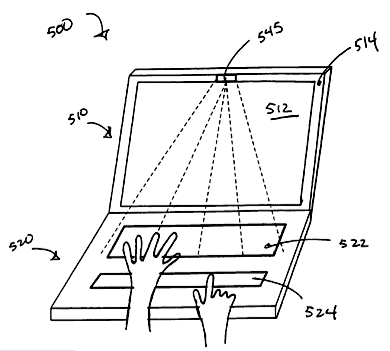 Apple’s multitouch laptop patent image