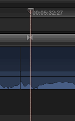 Screenshot of offset audio edit with transition applied