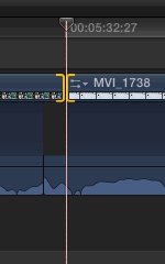 Screenshot of offset audio edit